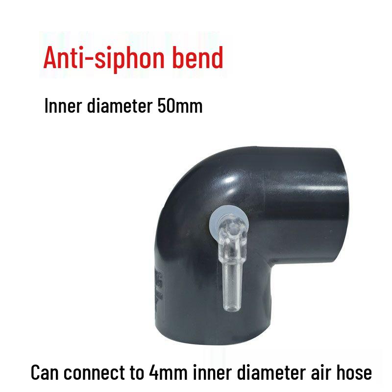 Transparent Anti-Siphon Elbow Pipe Fittings for Fish Tanks - Waterproof, Anti-Backflow, and Anti-Suction Filters