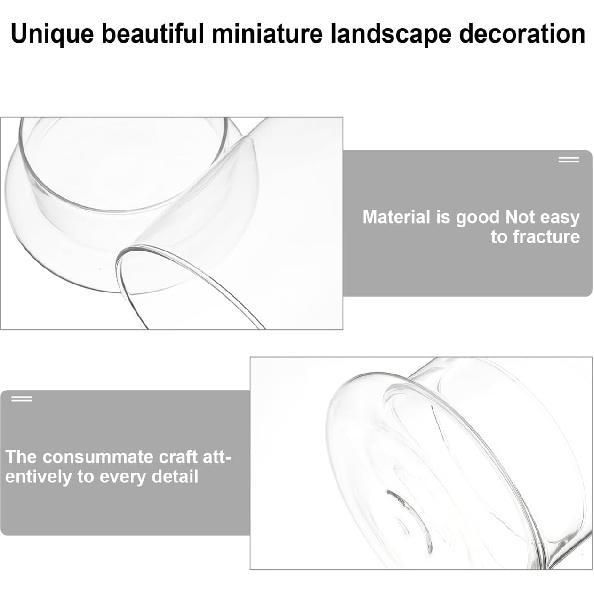 Hemoton Glass Display Dome,Clear Glass Dome for Micro Landscape DIY,Clear Cloche Bell Jar Terrarium Display Bottle,Decorative Case for Plants