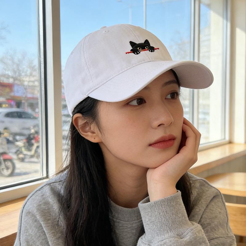 Baseball cap Women s soft top Wide brim Big face Small peaked hat Trendy brand Wide brim Deep top hat regular