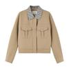 Retro Plaid Spliced Zipper Jacket