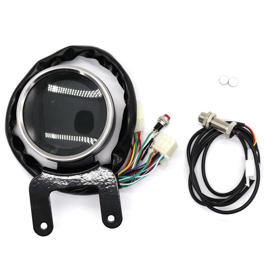 12V LCD Motorcycle Odometer Speedometer Tachometer Fuel Level Water TEMP Gauge