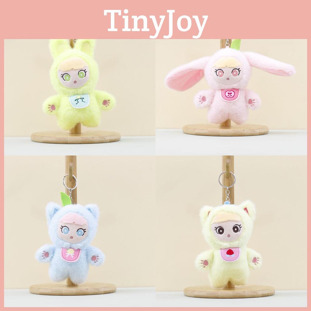 Bunny Transformative Plush Keychain Cartoon Dress Up Rabbit Toy And Keyring