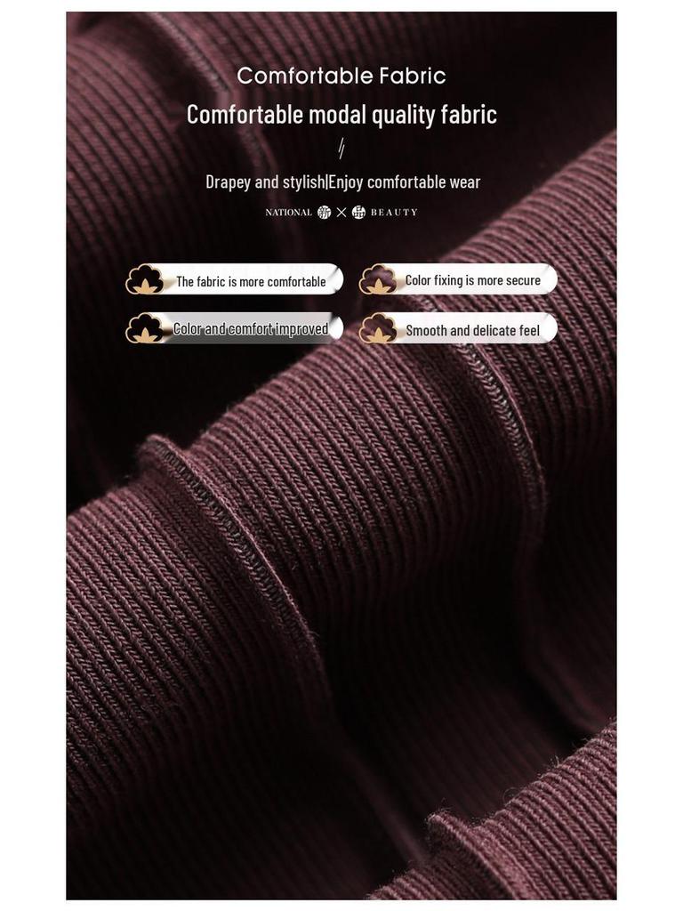 2025 Women's Elastic Waist Slim Fit Wide Leg Draping Casual Pants for Spring & Autumn