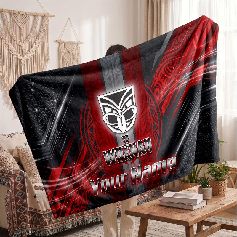 Wigan Warriors Flannel Blanket, Custom Name Text Personalized Soft Throw Blanket Home Decor Gift