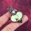Lemon Chrysoprase Pendant Rainbow Moonstone Pendant Copper Wire Wrapped Pendant