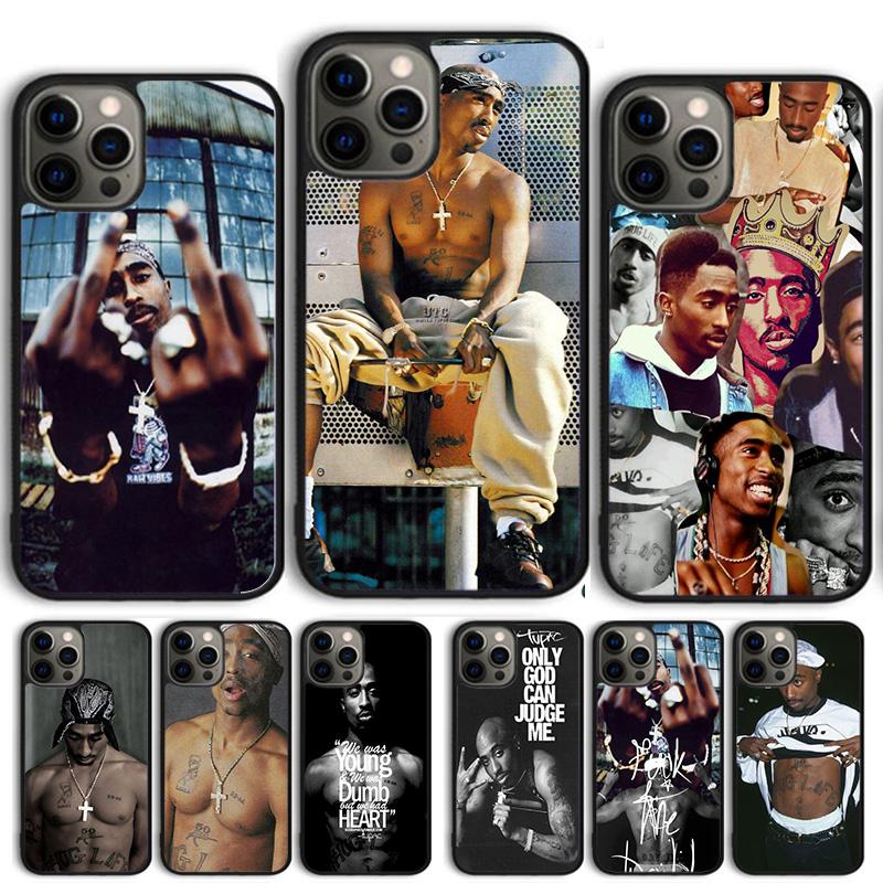 Rap Singer 2Pac Tupac Amaru Shakur Phone Case Cover For iPhone 17 Air 15 16 14 13 12 Pro Max 11 Pro Max Plus