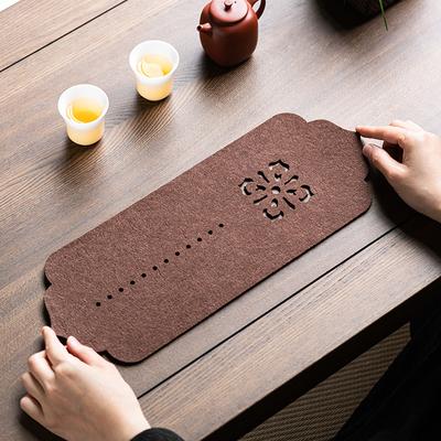 Chinese Style Waterproof Dry Brewing Mat Tea Pad Heat Resistant Cup Pot Coaster Kung Fu Tea Set Accessories Table Decor