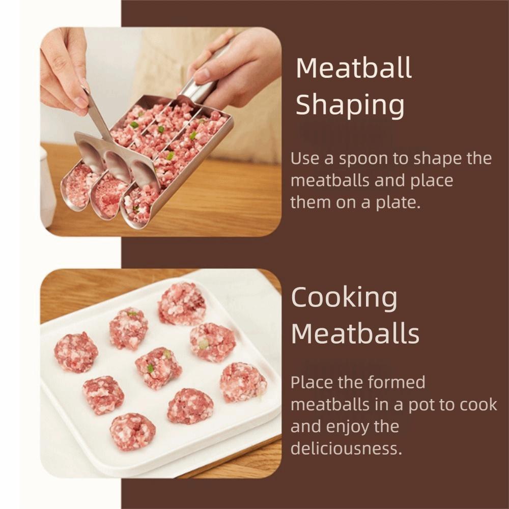 Easy-Release Meat Making Ball Mold Stainless Steel Meatball Maker Tool  Household