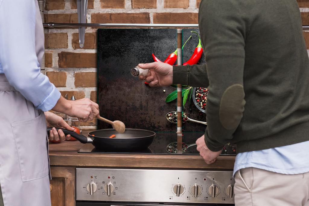 2x GLASS PROTECTIVE PLATE FOR STOVE 40x52 CHILLI