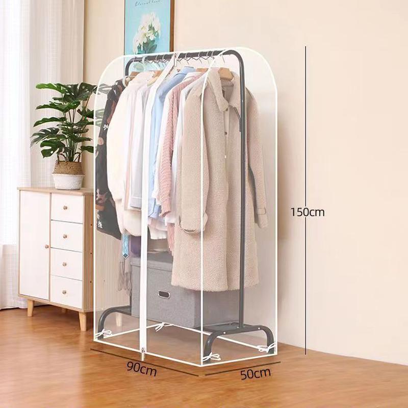 Household Fully Transparent Hanger Clothing Dustproof Hanging Bag Fully Enclosed Zip Style Coat Down Jacket Suit Dustproof Cover