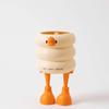 Cartoon Design Duck-Shaped Desk Organizer Ice Cream Theme Storage Bucket  Student Use