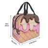Strawberry Ice Cream Insulated Lunch Bag for Women Kids Portable Food Boxes Thermal Lunch Box Tote