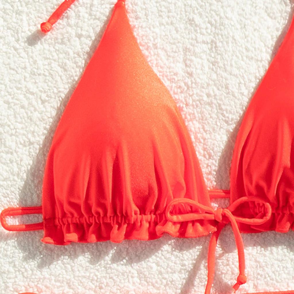 2024 European American Women's Sexy Split Bikini - Simple, Stylish Bandage Swimsuit