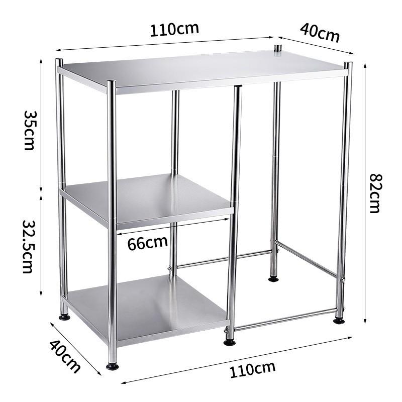 Domowe półki na stół kuchenny Wielofunkcyjny stojak do przechowywania kuchenki gazowej Pogrubiony stojak gazowy ze stali nierdzewnej