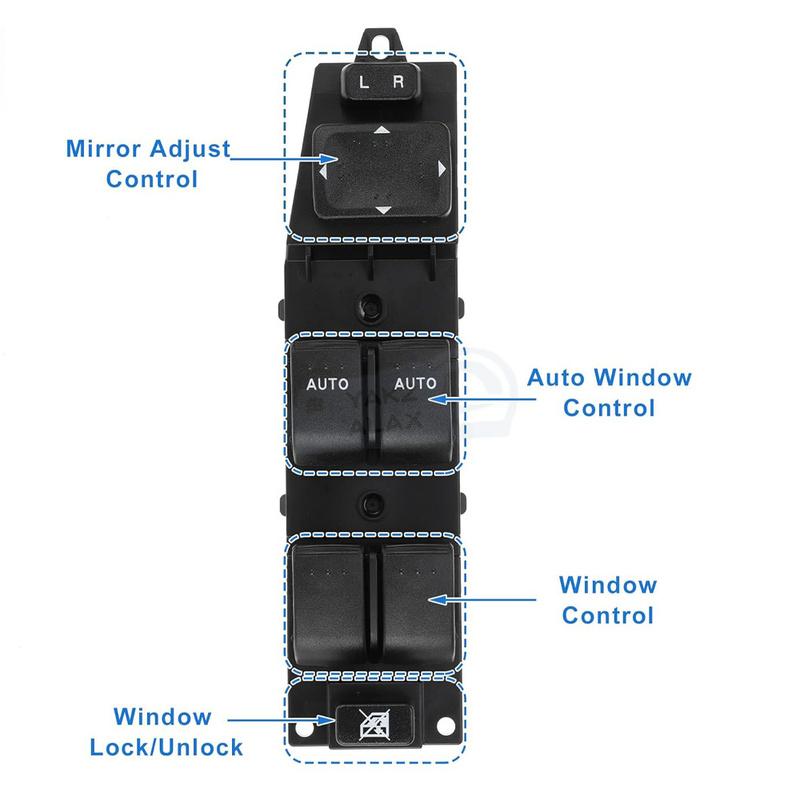 For Mazda CX-9 2010 2011 2012 2013 2014 2015 TD11-66-350 Front Driver Side Electric Master Power Window Control Switch Button