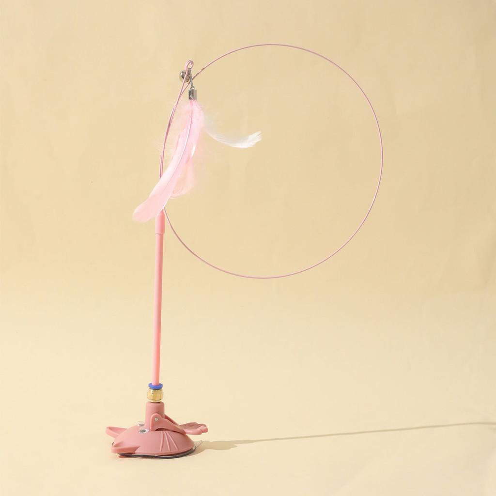 Feather Cat Teaser Stick With Steel Core For Hunting And Enrichment Activities