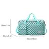 Fashion Large Capacity Checkerboard Pattern Duffle Handbag, Lightweight Travel Luggage Storage Bag, Portable Sports Fitness Bag
