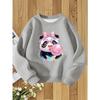Taglie Europee Felpa con Cappuccio Girocollo per Bambini Stampa alla Moda Top Versatile
