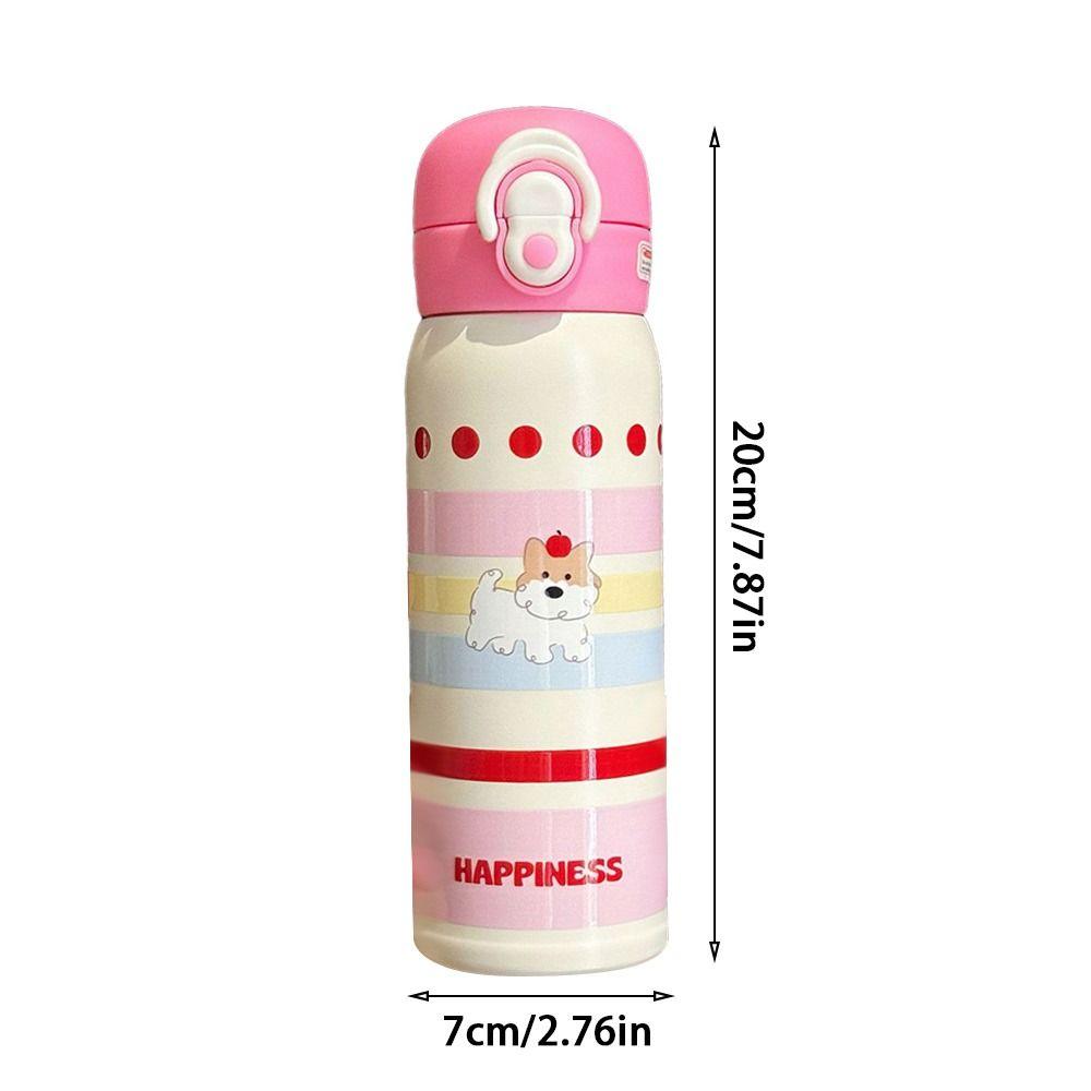 500ml Bounce Insulated Cup Large Capacity with Handle Vacuum-insulated Bottle Double Drink Heat and Cold Insulation