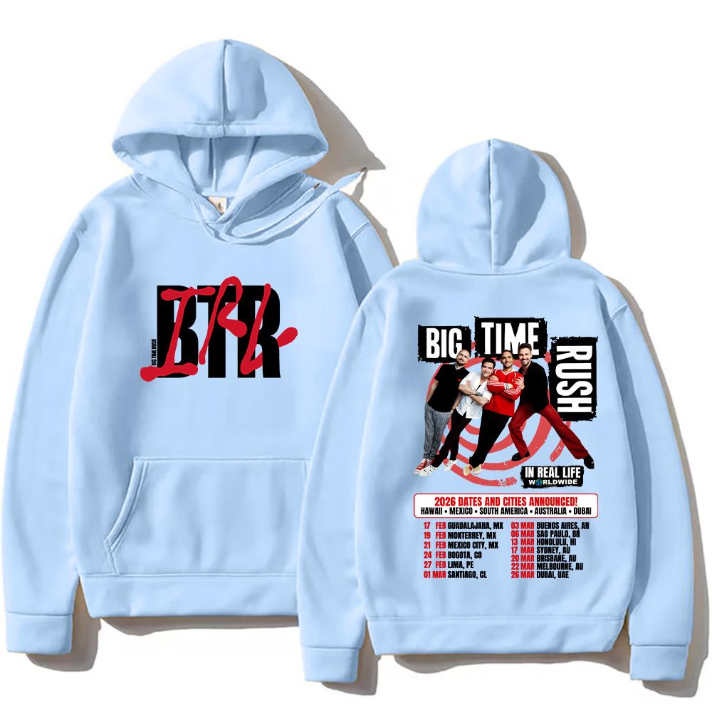 Big Time Rush Pullover BTR in Real Life Weltweite 2026 Tour Hoodies Herbst Neu Damen Herren Langarm Sweatshirt High Street Kapuzenpullover