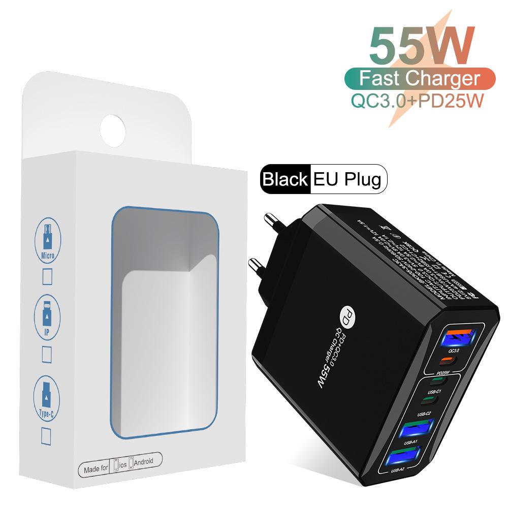 PD65W GaN Dual-Port Fast Charger for Computers and Tablets - European Standard Adapter