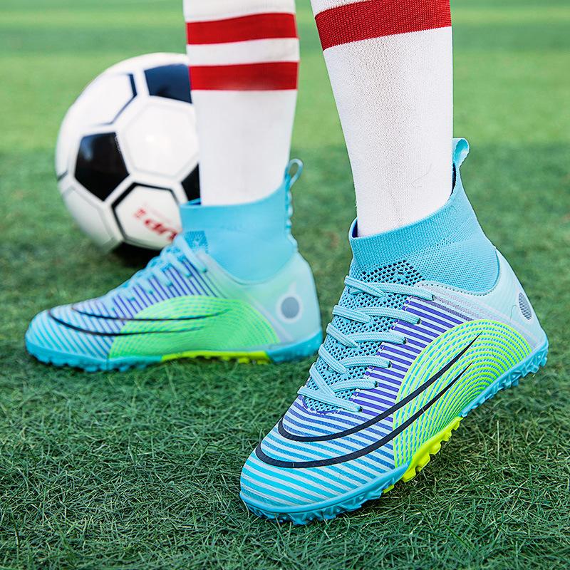 Sports broken children's sneakers girls a nail men's game high-top 2025 football shoes luminous new training