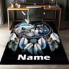 Custom Name Wolf Printed Carpet,Rug for Office Chair Living Room Bedroom Kitchen Room Decor Gifts.