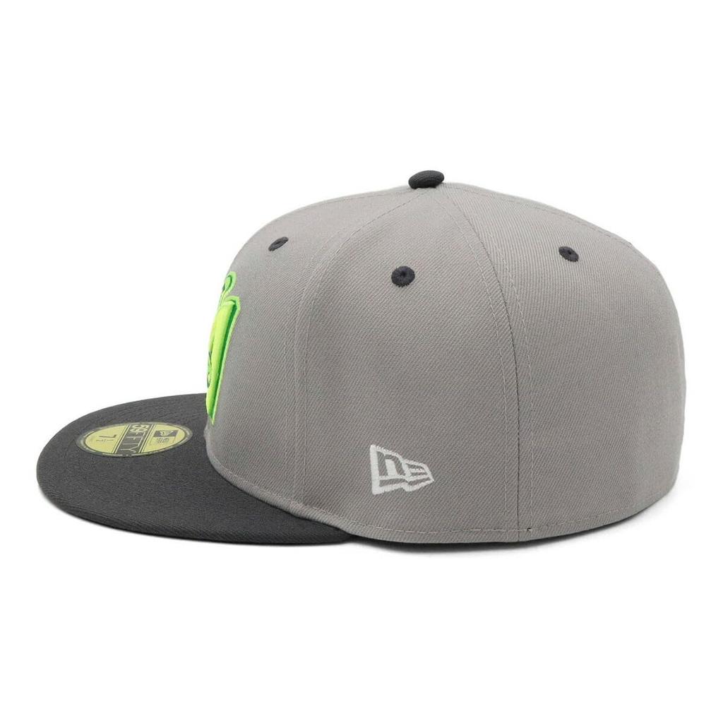 New Era 59FIFTY Cap MLB Los Angeles Angels LAA Gray Side Patch ONSPOTZ Exclusive and 5950 Side Patch Straight Flat Visor Fashion Trends Popular Size