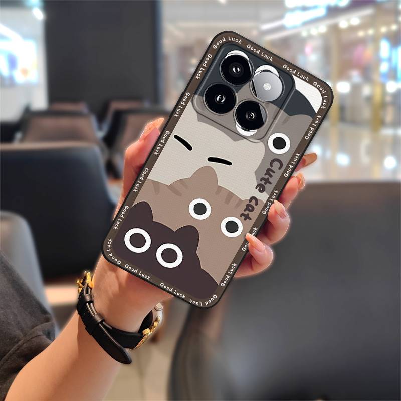 Silicone TPU Phone Case For Xiaomi 14T Pro Cartoon Protective Cute Anti-dust Shockproof Durable Soft Case Graffiti