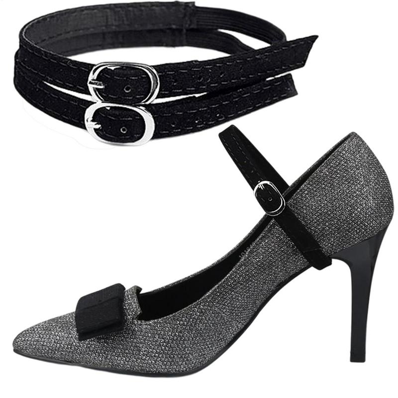 Shoe Straps for Heels Adjustable Elastic Shoe Straps Anti-Loose Buckle Shoe Ankle Straps Belt for High Heels