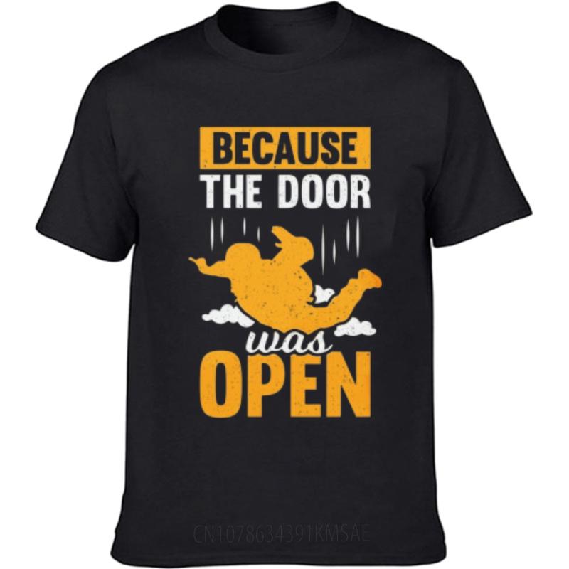 Relaxed Fit Tshirt Short Sleeve Shirt Comfortable Boys O Neck tshirt Casual Because The Door Was Open Anime Unisex tees