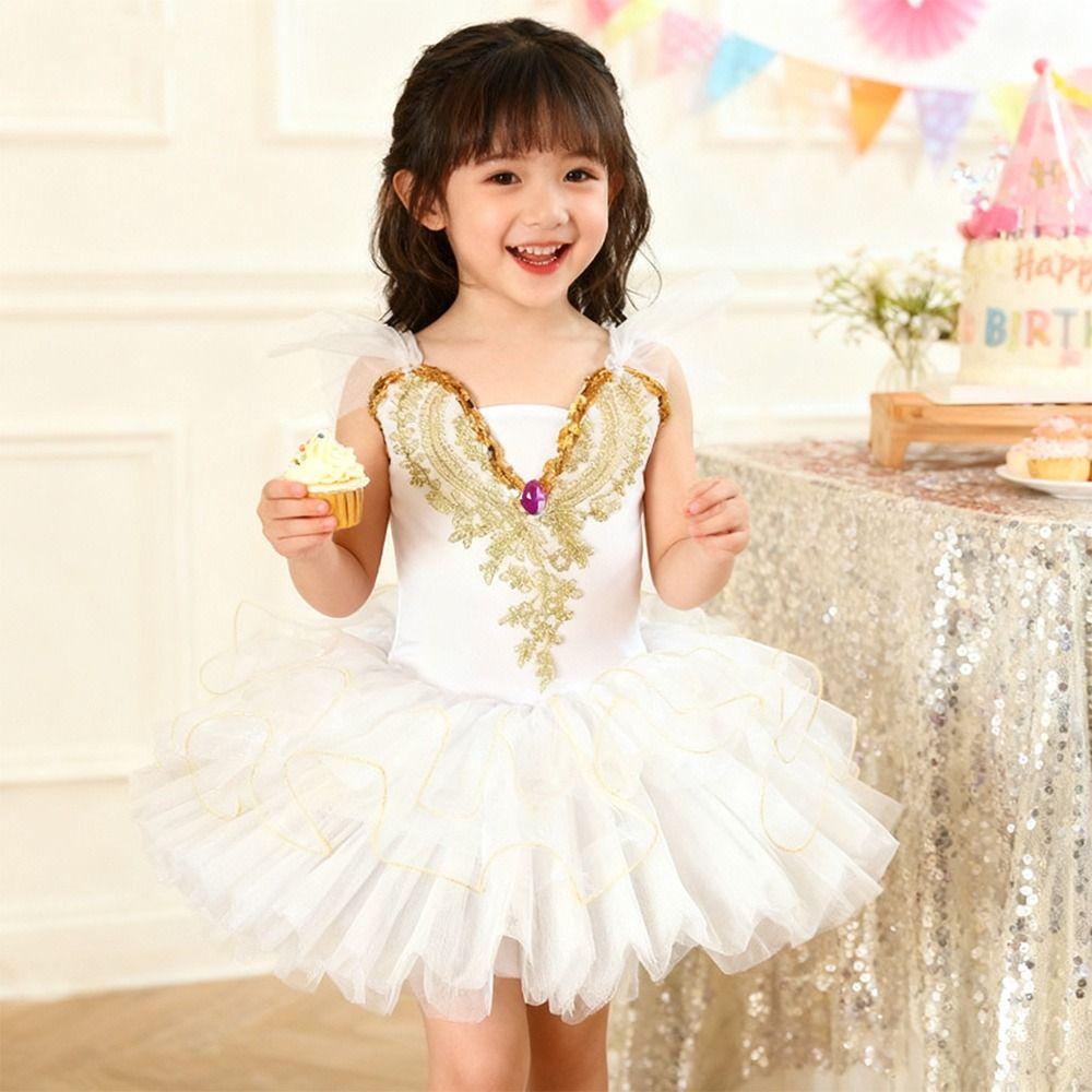 Sequin Ballet Tutu Modern Princess Dress Fashion Performance Clothes  Children