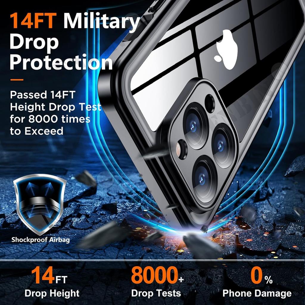 IP68 Wasserdicht Für iPhone 15 14 13 12 11 Pro Max Plus XR XS 8 7 SE Fall RedPepper Abdeckung Tauchen unterwasser Schwimmen Outdoor Sport