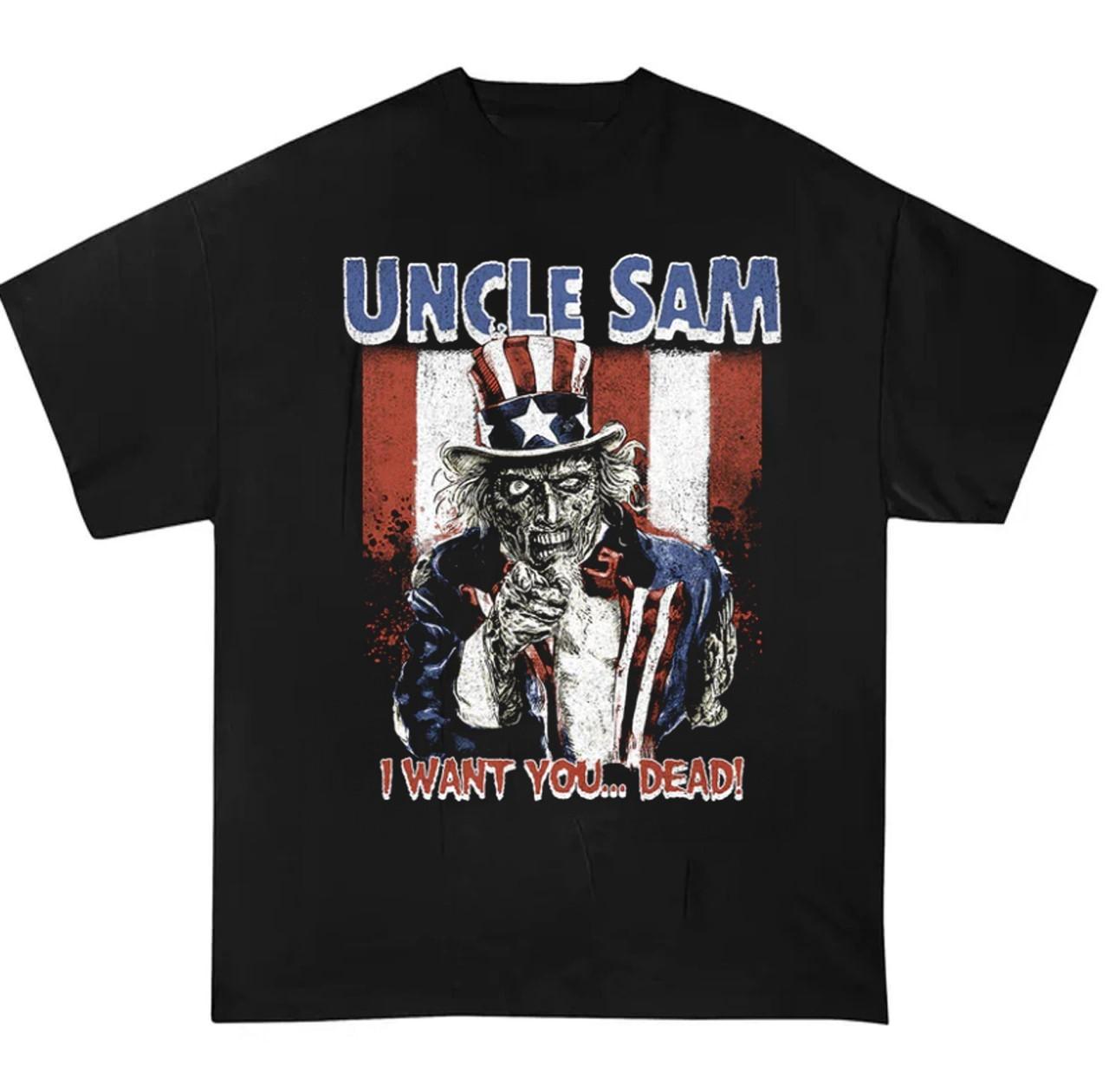 Classic Uncle Sam Horror American Patriotic Graphic Shir S-5XL XXXL