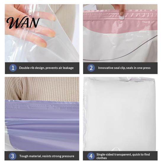 Bedding Storage Bag No Pump Vacuum Bags, Durable Reusable Oversized Three-dimensional Cube Design, Easy Compression Saves Space