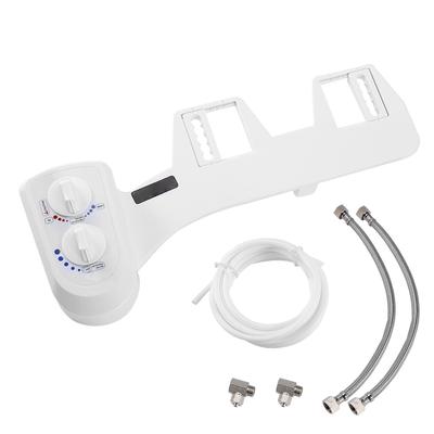 Set Bidet per WC Intelligente con Doppio Pomello Rotante Non Elettrico Autopulente Monouscita
