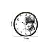 30 Cm Real Glass Flow White Wall Clock With Seconds