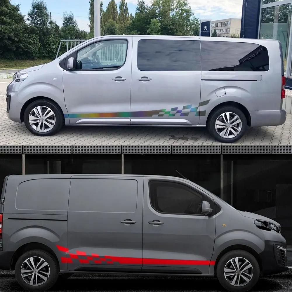 Car Side Door Stickers For Peugeot Expert Camper Van Graphics Racing Sport Decor Decals Vinyl Cover Auto Tuning Accessories