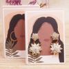 50Pcs/Lot Earring Card Four Holder 5x7cm Hot Girl /Abstract painting paper card Jewelry Accessory Package Cards