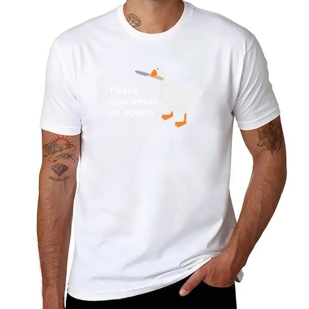 Peace Was Never An Option Goose T-Shirt Aesthetic clothing boys whites big and tall t shirts for men
