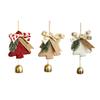 Christmas Wind Chime Ornament Plush Furry Tree Bell Pendant Decorative Doorbell Ornament for Tree Car Home Holiday Decor