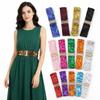 Cintura Elastica con Fibbia Dorata a Disco, Lurex e Paillettes, 60cm, da Donna, Fashion, Lucida, per Abiti