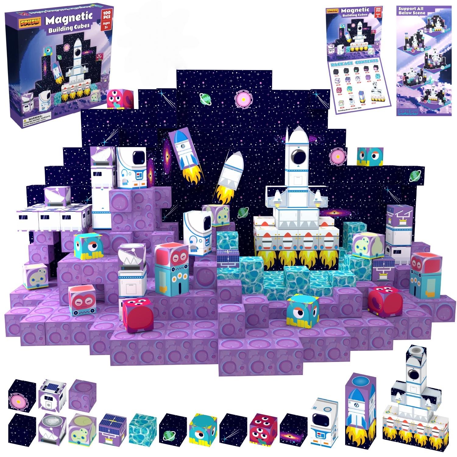 Self-assembly Space exploration High-Quality Exploration Brand new High-Quality Magnetic High-Quality Blocks High-Quality Astronaut High-Quality