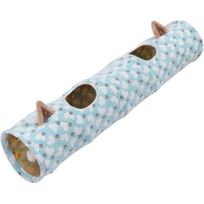 Cat Tunnels for Indoor Cat, Pet Cat Tunnel Tube Cat Toys Collapsible, Cat Play Tent Interactive Toy Cat House Bed with Balls for Cat Kitten- Heart