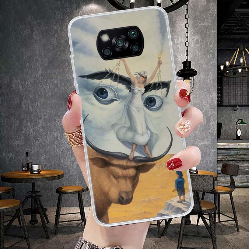 Salvador Dali Art Soft Phone Case For Xiaomi Redmi 15C 15 13C 13 Poco X5 X6 X7 F7 Ultra M7 12C 12 10 10C 9C 9A 9T 9 Fundas Poco