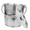 SEWOART Stainless Steel Ash Bucket for Fireplaces and Barbecues, Lightweight and Easy To Carry, with Durable Handle, Versatile for Grills and Fire Pit