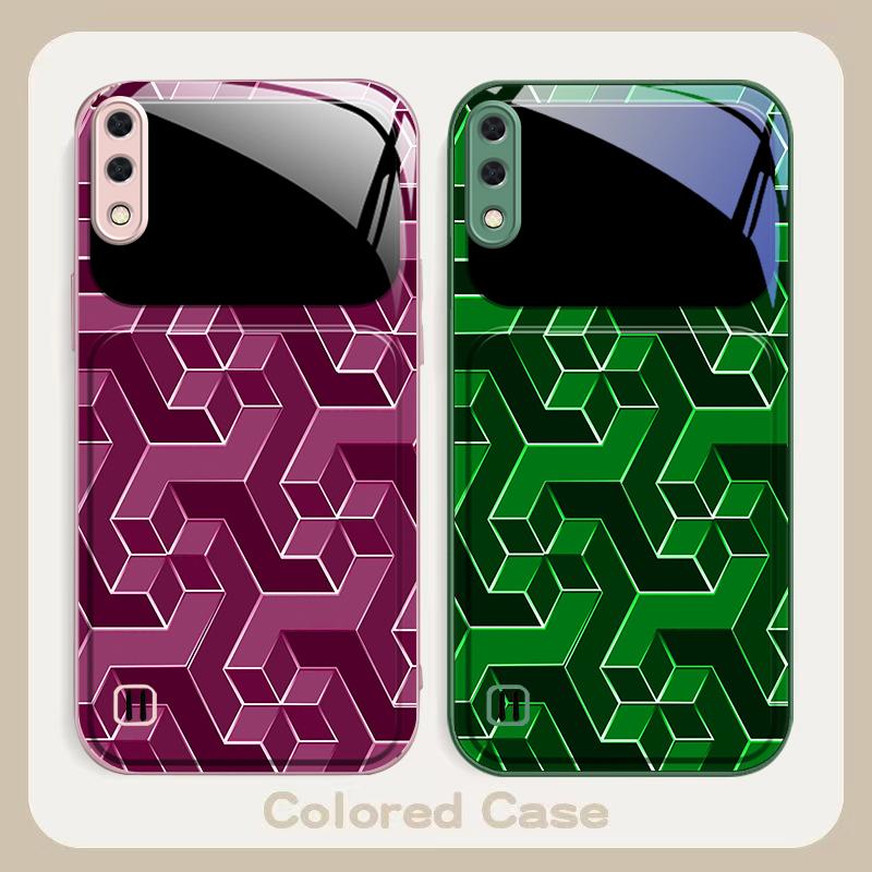 Abstract Geometric Grid For Samsung A01 02 03 Core 04 05 06 10 12 13 14 5G 15 16 M02 12 Note 8 9 10 20 Glass Ultra Phone Case