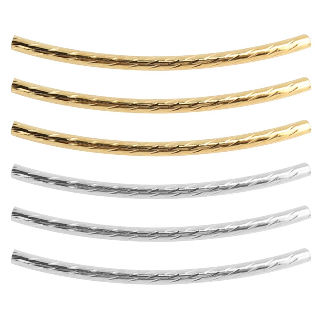 200 Stück gebogene Nudelrohr-Abstandsperlen, lang, schlank, gedreht, DIY-Schmuckherstellungszubehör