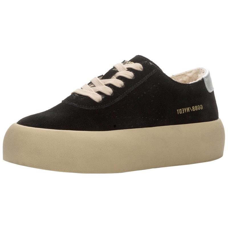 

Туфли из толстого бархата, туфли из овечьей шерсти, кожаные туфли в стиле ретро, повседневные туфли из хлопка с подкладкой 40