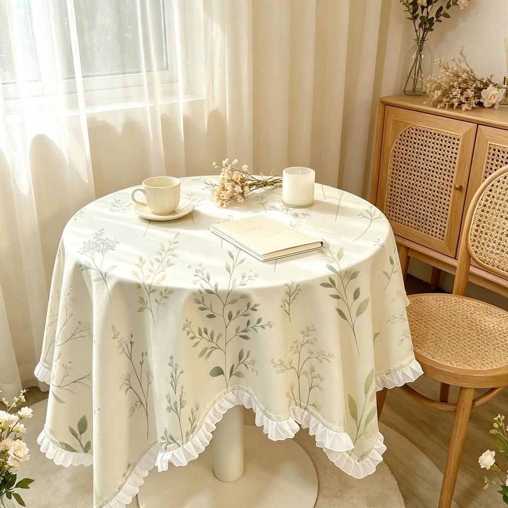 Spitzentischdecke: Rustikal Floral, Frische und Verspielte Wohnkultur für Wohnzimmer und Schlafzimmer—Staubdichte Runde und Quadratische Tischdecken